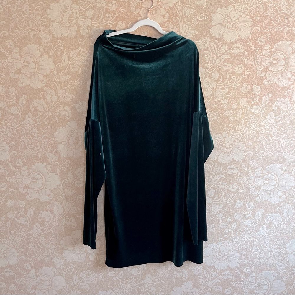 Norma Kamali Velvet All-in-one Dress (XL) Green